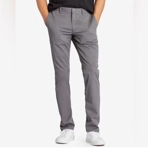 Bonobos Men’s Washed Chinos Slim Fit Pant Gray  Stretch Cotton 38x 36